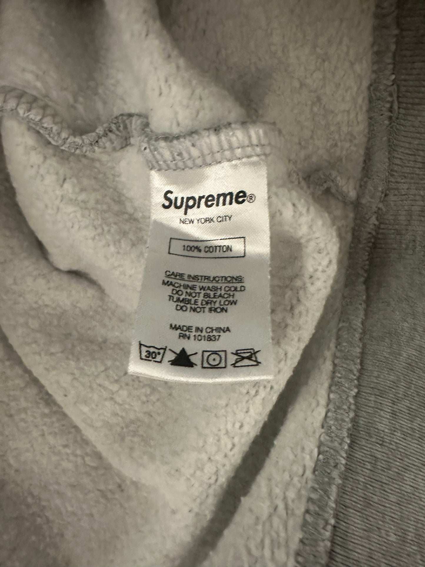 Supreme Mirrored Logo Embroidered Hoodie FW19