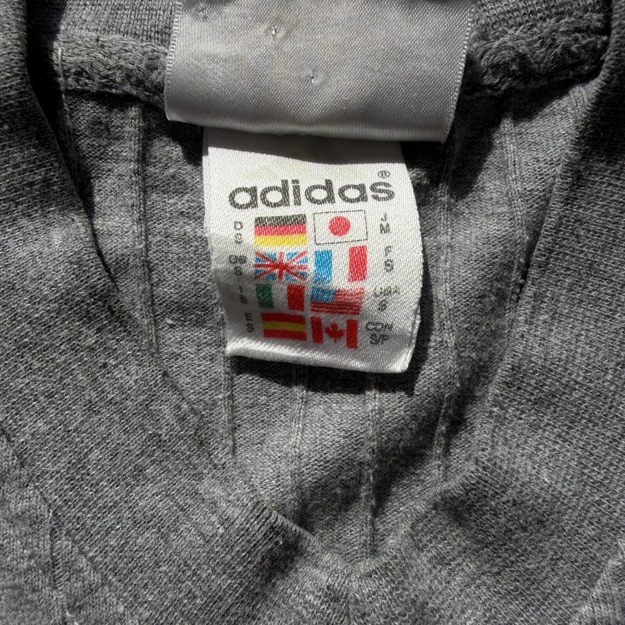Vintage 1999 Adidas Ribbed V-Neck Centre Logo T-Shirt