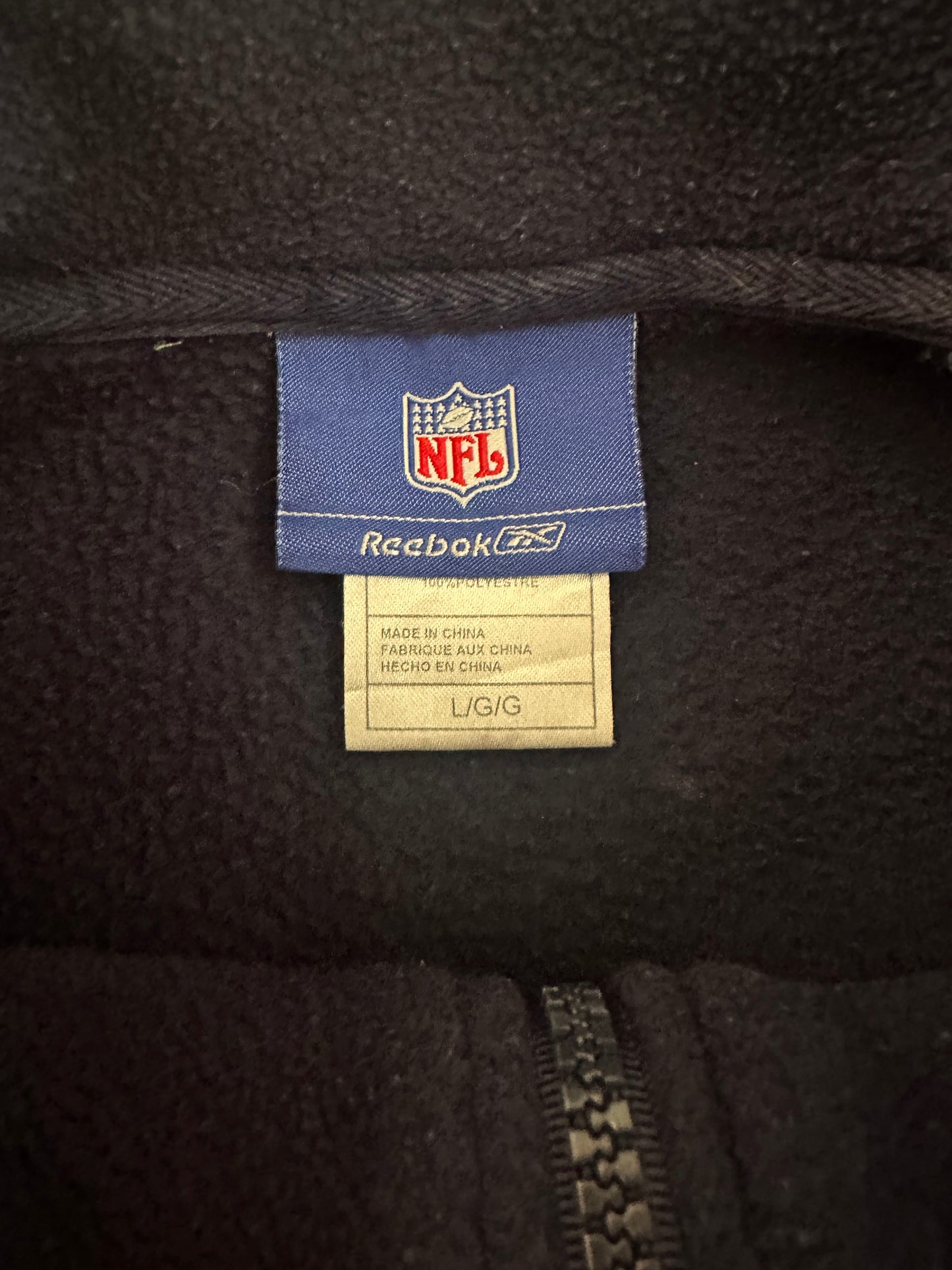 Reebok Tennessee Titans Quarter Zip Fleece Jumper - The Hennessy Archive