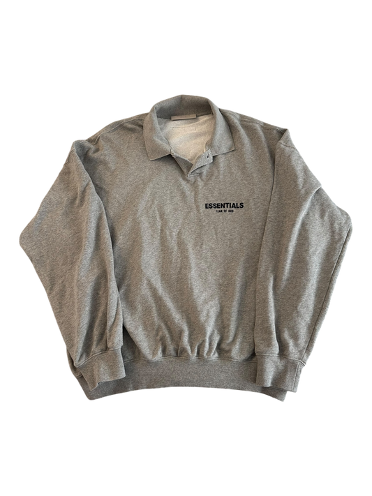 Essentials Fear Of God Logo Long Sleeve Polo