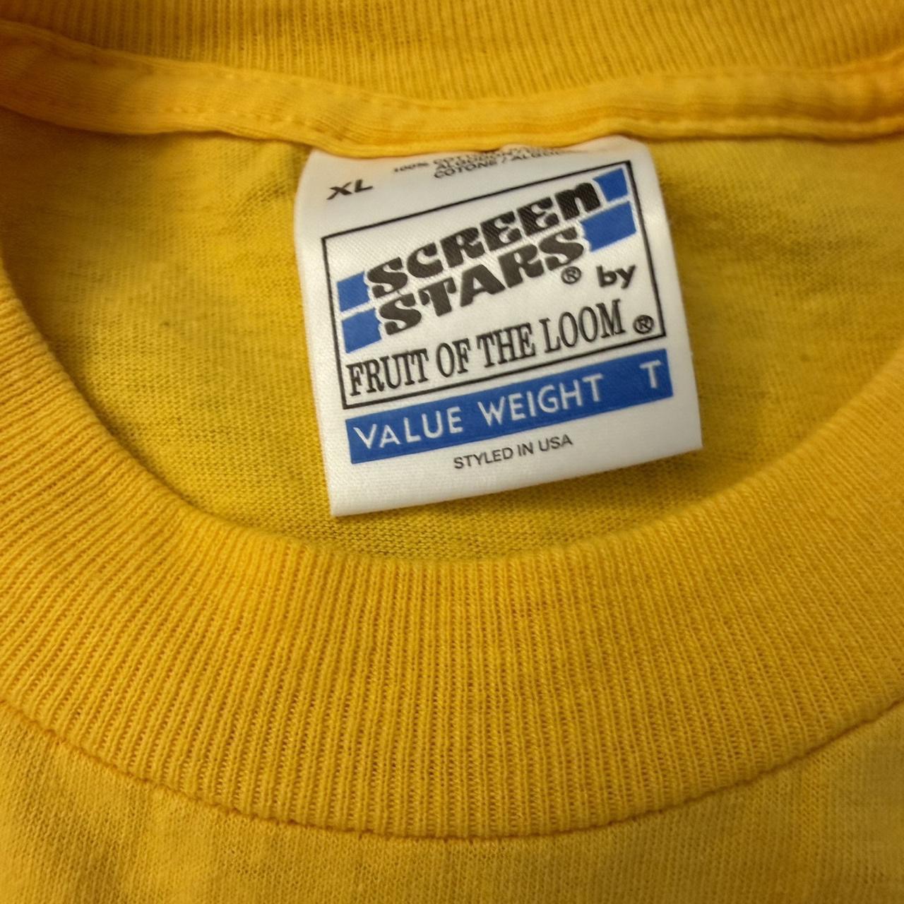 Vintage 90s The Full Monty Movie Promo T-Shirt Yellow Graphic Tee