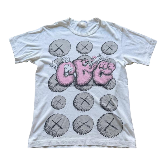 Comme des Garçons x KAWS graphic print T-shirt by The Hennessy Archive, featuring bold black and white artwork on cotton.