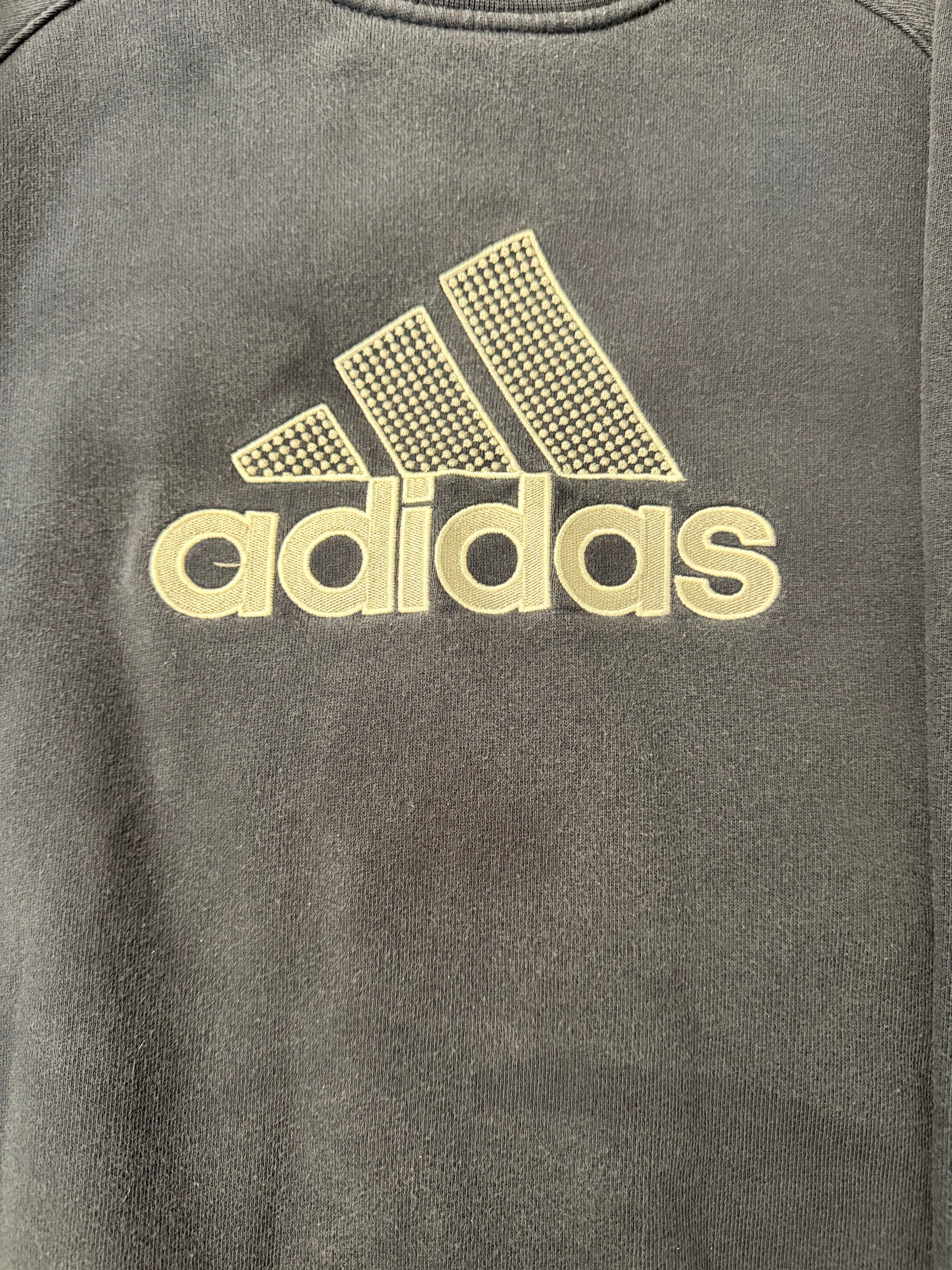 Vintage Adidas Embroidered Centre Logo Crewneck Jumper - The Hennessy Archive