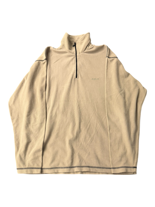 Vintage Asics Embroidered Quarter Zip Fleece Jumper - The Hennessy Archive