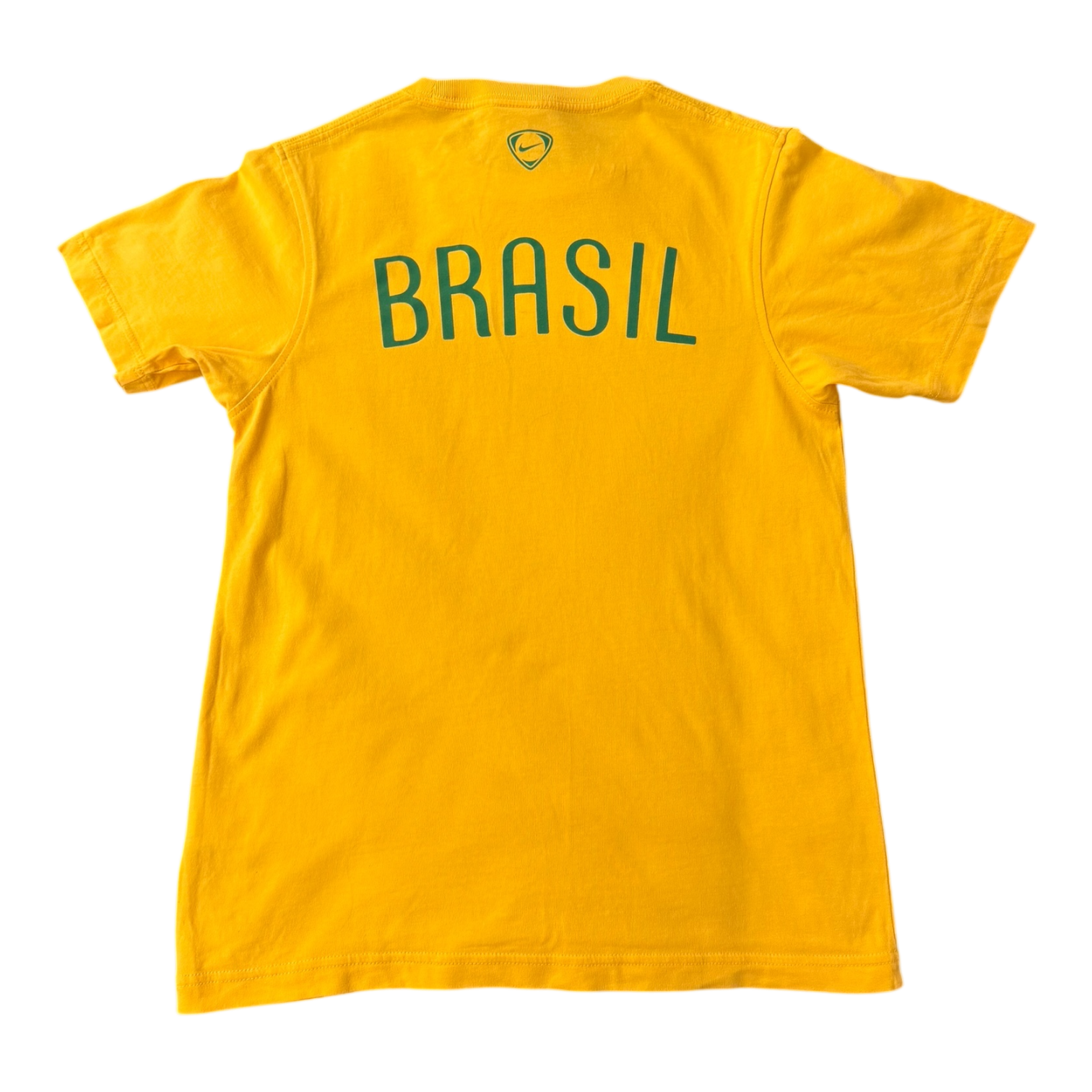 Vintage Nike Total 90 Brasil football T-shirt from The Hennessy Archive, featuring bold team logo and classic Y2K 2000s style.