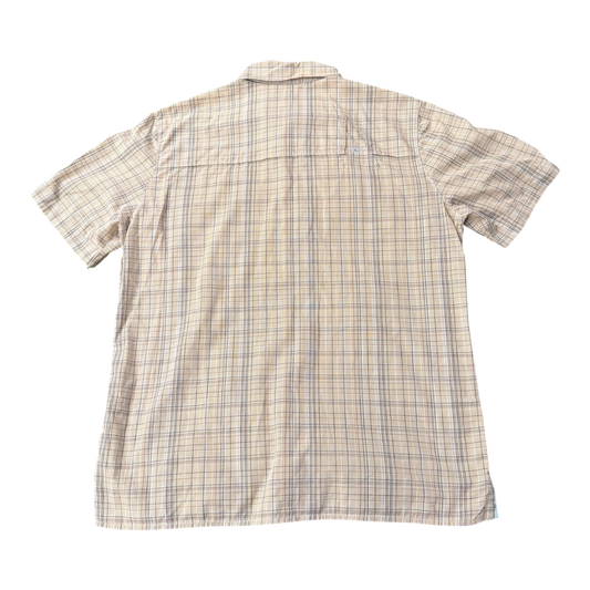 Vintage O'Neill striped polo shirt by The Hennessy Archive featuring a classic button-up design, ideal for Y2K surf style.